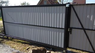 Купить сваи для ворот в Лесосибирск. Заказать ворота на сваях под ключ от 21817 руб